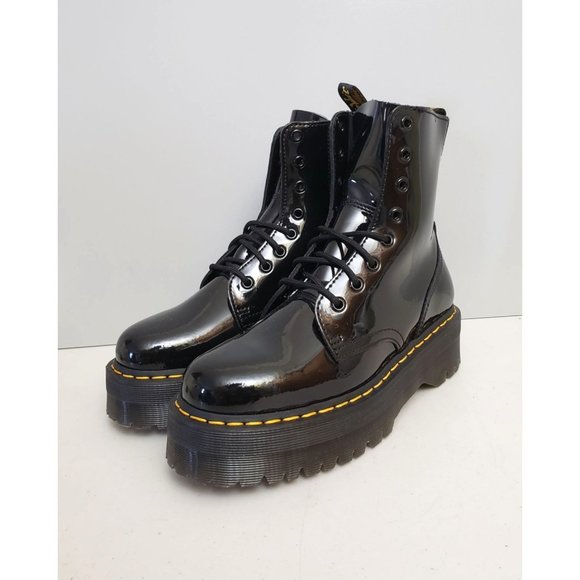Doc Martens Jadon Boots Black Patent Leather Womens Size 8 39 - Picture 2 of 6